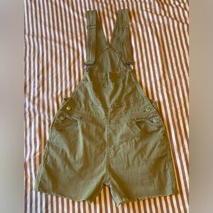 khaki Overall Shorts